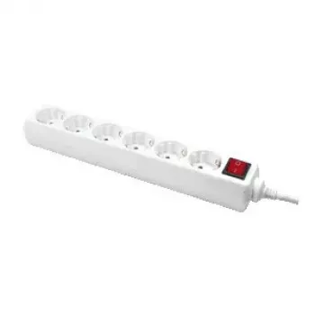Extensão elétrica LogiLink LPS202 1,5 m 6 tomadas AC Branco