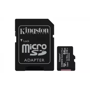 Kingston Technology Canvas Select 64GB microSDXC Plus 100R A1 C10 cartão + ADP