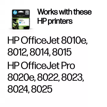HP 912XL Cartucho de tinta original ciano de alto rendimento