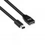 Club 3D CAC-1121 cabo de extensão de Mini DisplayPort para DisplayPort 1.4, 8K60Hz, DSC 1.2, HBR3, HDR, 32AWG, M/F, 1 m (3,28 ft), preto