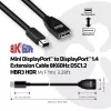 Club 3D CAC-1121 cabo de extensão de Mini DisplayPort para DisplayPort 1.4, 8K60Hz, DSC 1.2, HBR3, HDR, 32AWG, M/F, 1 m (3,28 ft), preto