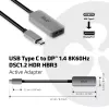 CLUB3D Adaptador ativo USB Type C para DisplayPort 1.4 8K60Hz HBR3