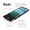 CLUB3D Hub USB Type C 4-em-1 para HDMI™ 4K60Hz USB Type C PD / USB Type A / entrada de áudio