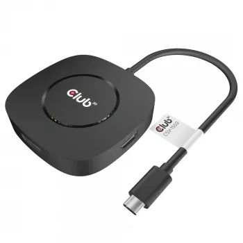 CLUB3D Hub USB Type C 3.2 Gen 1 Multi Stream Transport (MST) DisplayPort 1.4 três monitores