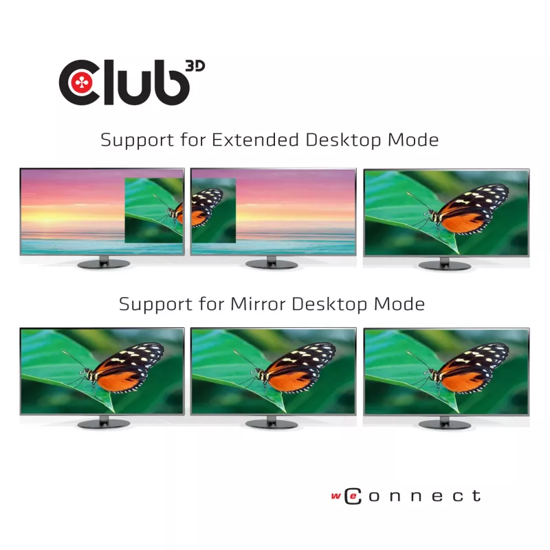 CLUB3D Hub USB Type C 3.2 Gen 1 Multi Stream Transport (MST) DisplayPort 1.4 três monitores
