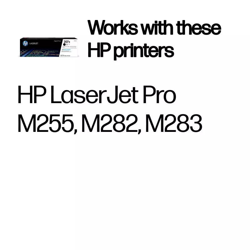 HP 207X preto tinteiro LaserJet original de alto rendimento, 3150 páginas, preto, 1 unid.