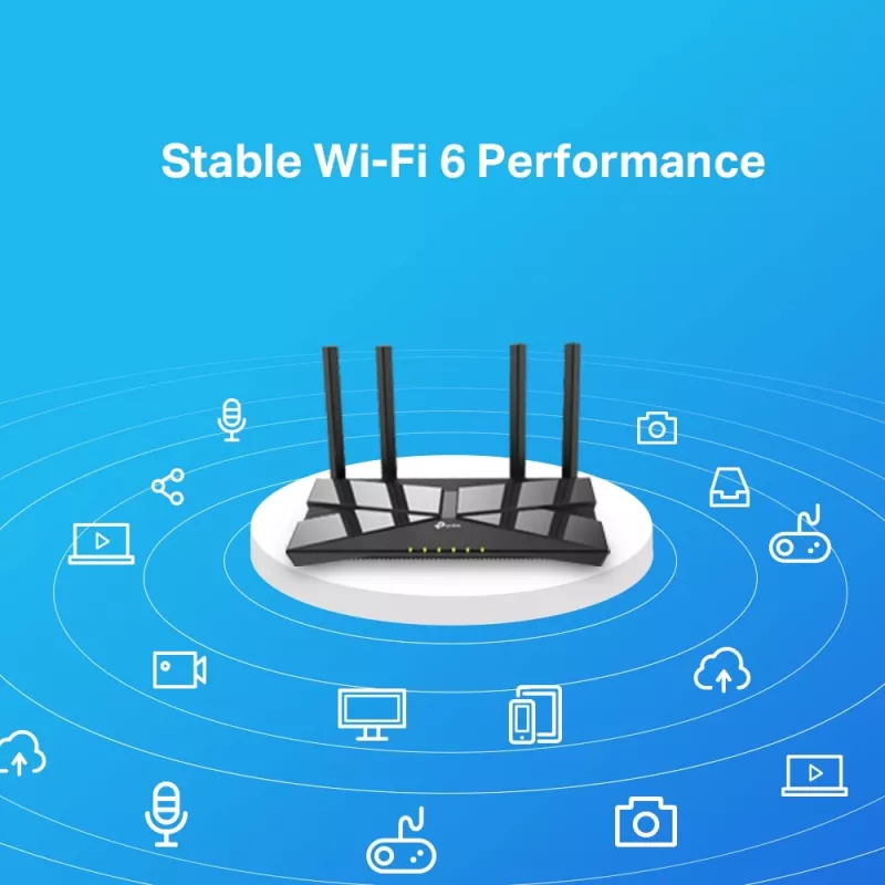 Router TP-Link Archer AX1500 Dual-Band Wi-Fi 6, preto