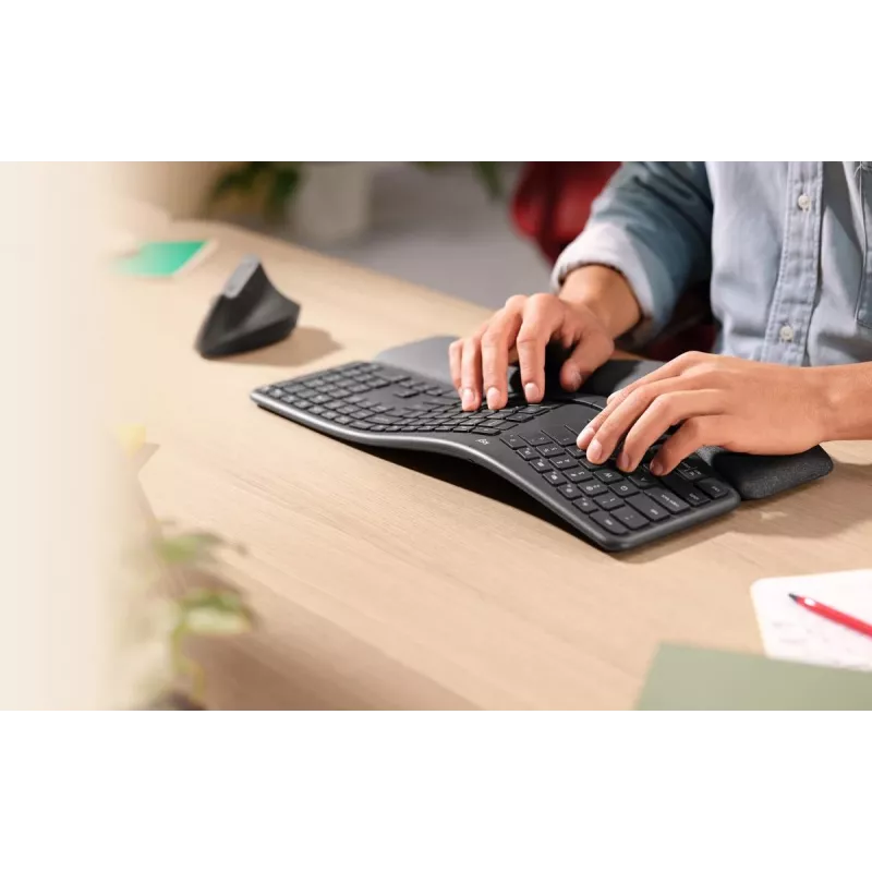 LOGITECH Ergo K860 - Teclado sem fios dividido grafite Qwerty Pan Nordic