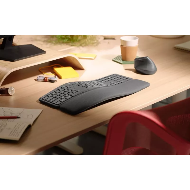 LOGITECH Ergo K860 - Teclado sem fios dividido grafite Qwerty Pan Nordic