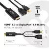 CLUB3D CAC-1331 adaptador de cabo de vídeo 0,25 m HDMI DisplayPort preto