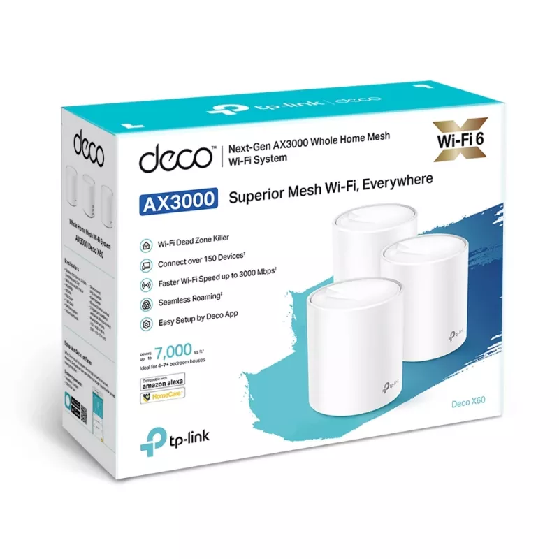 Sistema Wi-Fi Mesh TP-Link AX3000 Whole Home, pack de 3