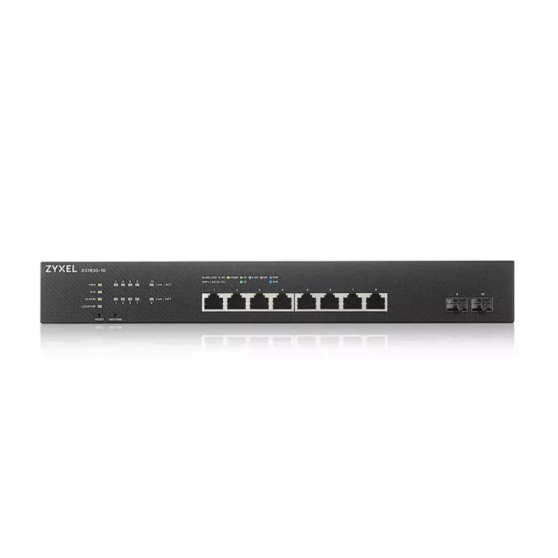 Switch de rede Zyxel XS1930-10-ZZ0101F gerido L3 10G Ethernet (100/1000/10000) preto