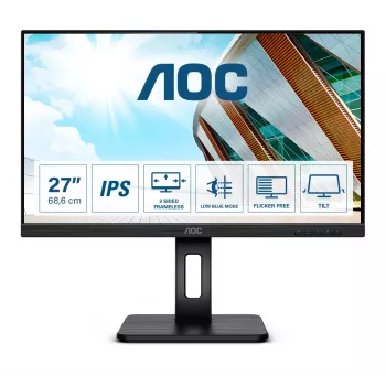 Monitor AOC P2 27P2Q 68,6 cm (27 polegadas) 1920 x 1080 píxeis Full HD LED preto