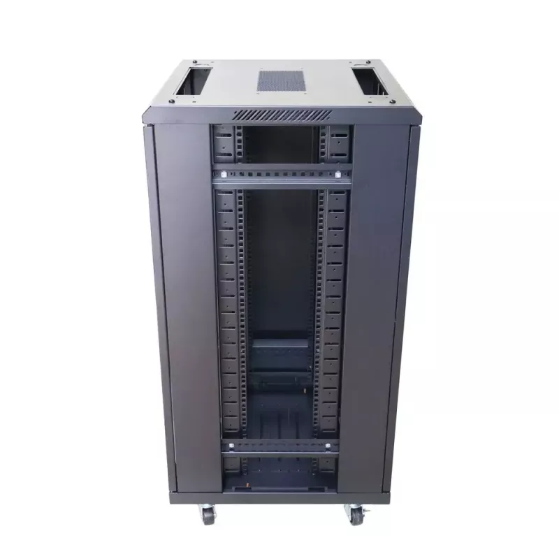 Rack autónomo Extralink EX.14398 22U preto com fechadura de chave