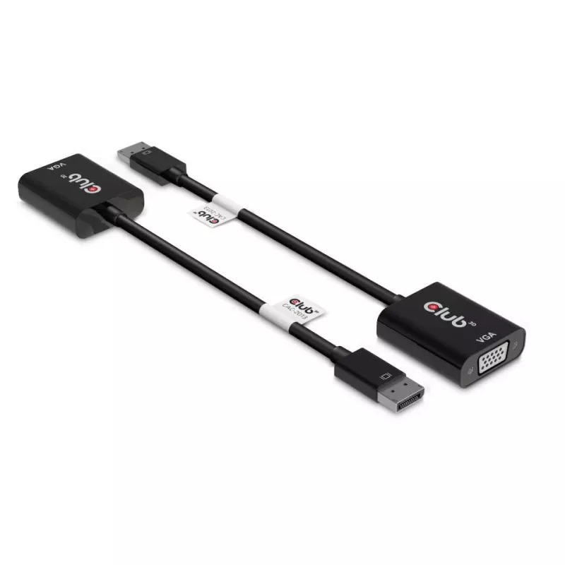 Adaptador ativo CLUB3D DisplayPort™ para VGA preto M/F