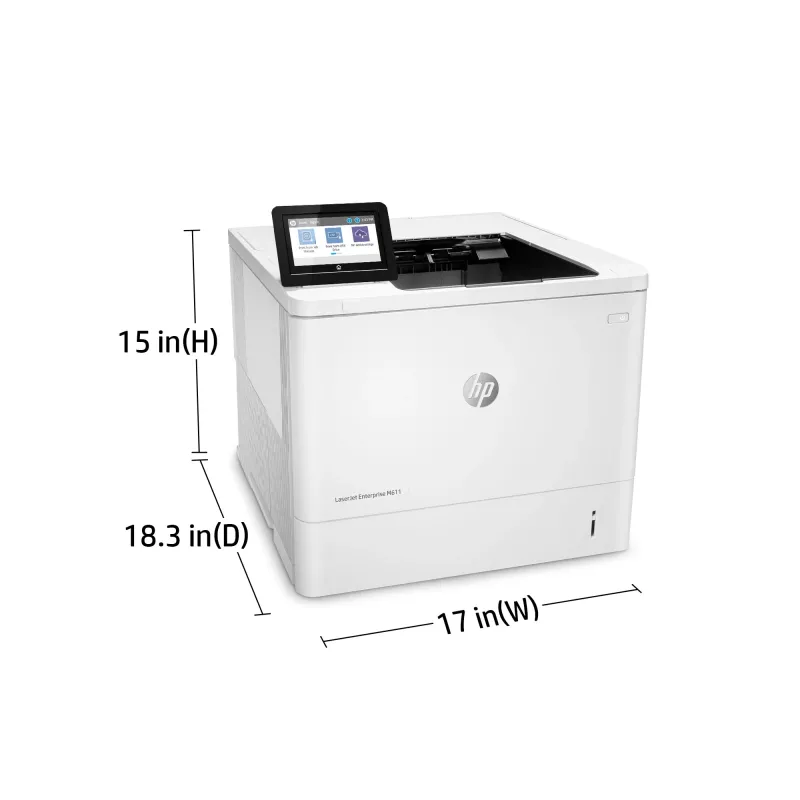 HP LaserJet Enterprise M611dn, laser, 1200 x 1200 DPI, A4, 61 ppm, impressão frente e verso, com capacidade de rede