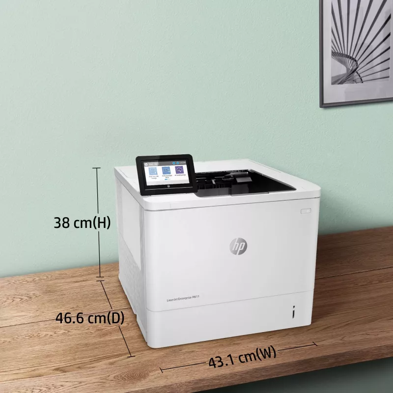 HP LaserJet Enterprise M611dn, laser, 1200 x 1200 DPI, A4, 61 ppm, impressão frente e verso, com capacidade de rede