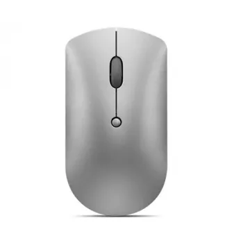 Rato ótico Bluetooth Lenovo 600 — 2400 dpi, Bluetooth 5.0 Dual-Host, 3 botões, roda de deslocamento esférica, cinzento ferro