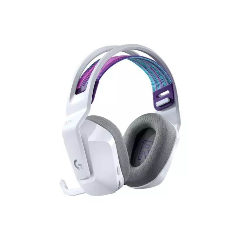 Headset gaming RGB sem fios LOGITECH G733 Lightspeed branco