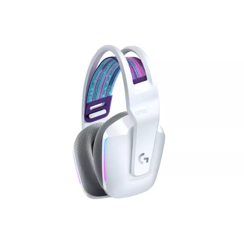 Headset gaming RGB sem fios LOGITECH G733 Lightspeed branco