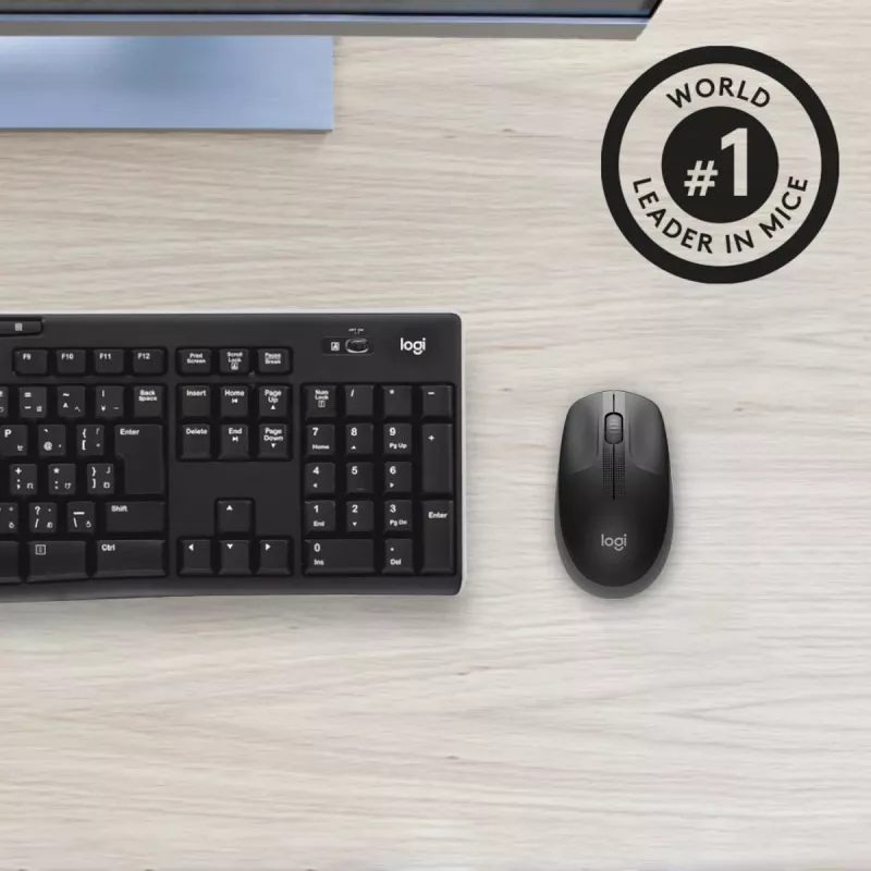 Rato sem fios LOGITECH M190 Full-Size Charcoal