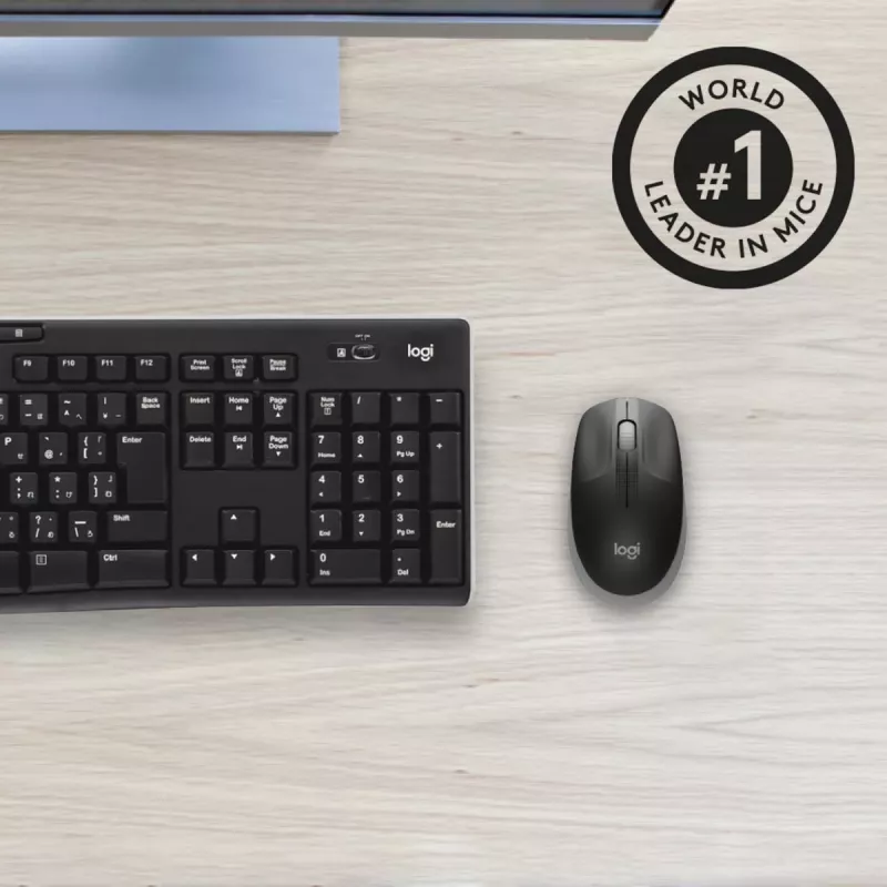 Rato sem fios LOGITECH M190 Full-Size cinzento meia-noite