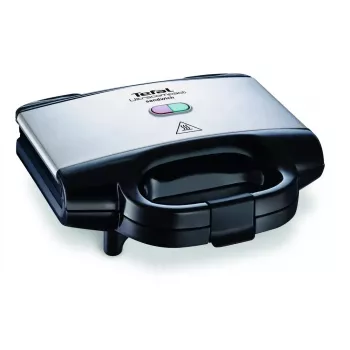 Máquina de sanduíches Tefal SM1572, 700 W, placas de grelhar 230 x 130 mm, aço inoxidável/preto