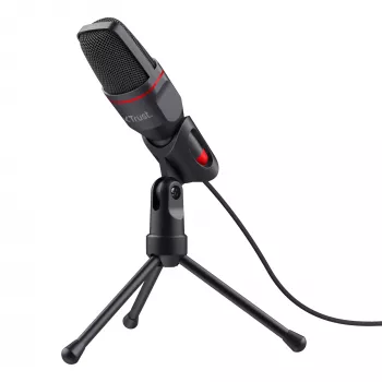 Microfone para PC Trust GXT 212 preto, vermelho