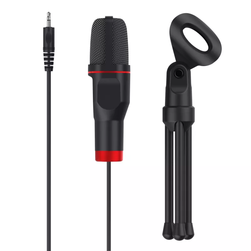 Microfone para PC Trust GXT 212 preto, vermelho