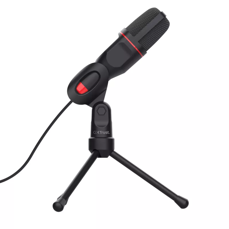 Microfone para PC Trust GXT 212 preto, vermelho
