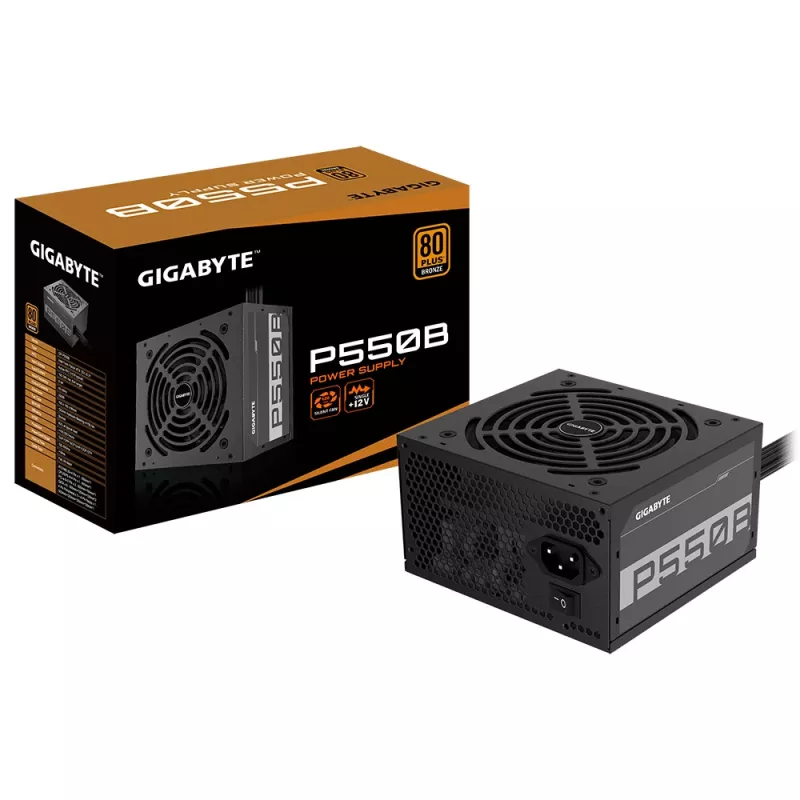 Fonte de alimentação GIGABYTE P550B 550 W 20+4 pinos ATX ATX preto