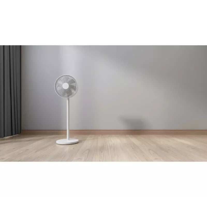 Xiaomi Mi Smart Standing Fan 2 Lite PYV4007GL ventoinha de pé, 38 W, 7 pás, 3 velocidades, oscilação de 90°, controlo por aplicação via Wi-Fi, altura ajustável 64,2–100 cm, branca