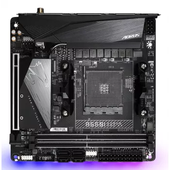 Placa-mãe GIGABYTE B550I AORUS PRO AX, B550, AM4, Mini-ITX