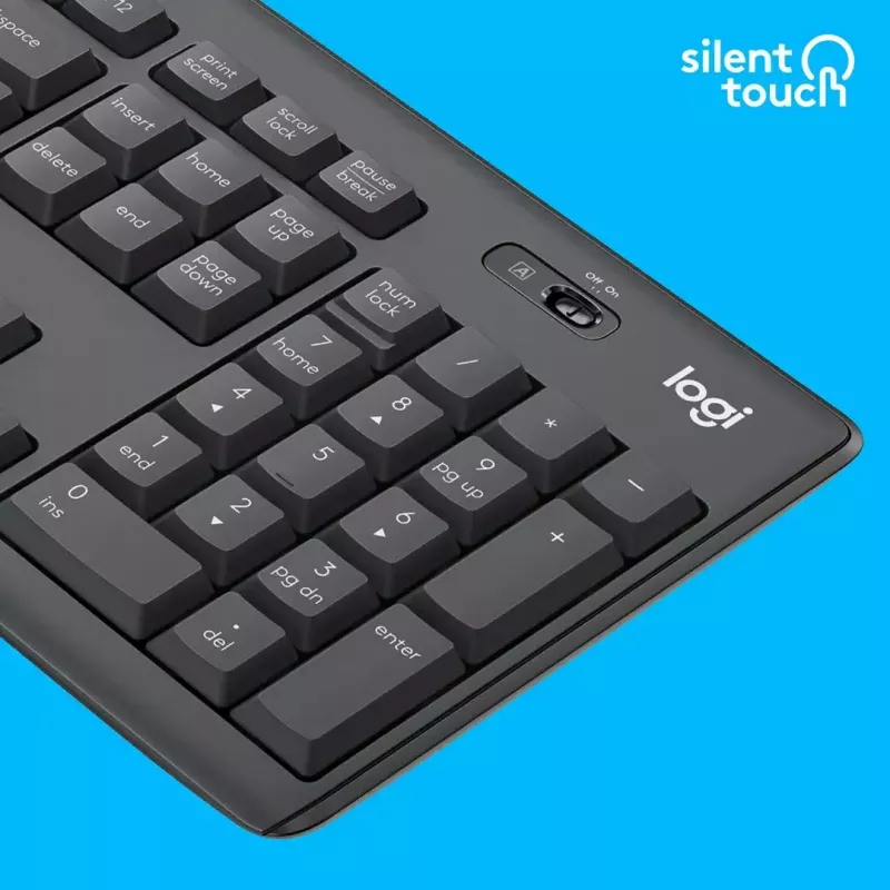 Conjunto Logitech MK295 Silent Wireless teclado RF Wireless QWERTY US International preto