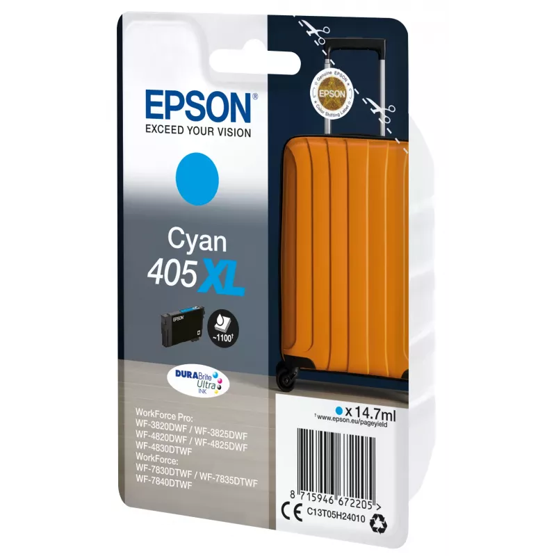 Tinteiro Epson 405XL DURABrite Ultra Ink 1 unid. original alto rendimento (XL) ciano