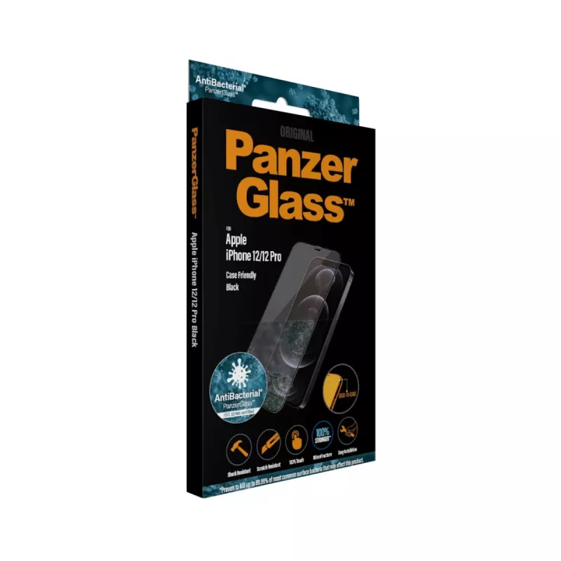 Película de proteção de ecrã PanzerGlass ® iPhone 12 | 12 Pro | Edge-to-Edge