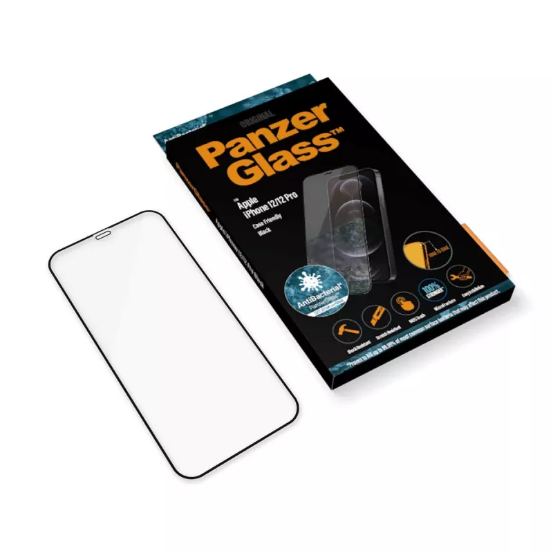 Película de proteção de ecrã PanzerGlass ® iPhone 12 | 12 Pro | Edge-to-Edge