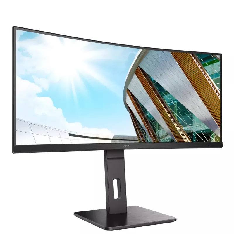 Monitor de computador AOC P2 CU34P2A 86,4 cm (34 polegadas) 3440 x 1440 Quad HD LED preto