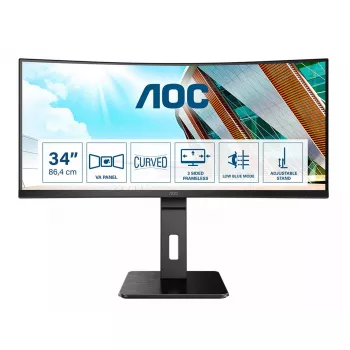 Monitor de computador AOC P2 CU34P2A 86,4 cm (34 polegadas) 3440 x 1440 Quad HD LED preto