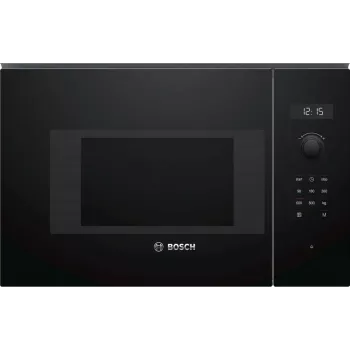 Micro-ondas de encastrar solo Bosch Serie 6 BFL524MB0 — 800 W, 20 L, grelhador, controlo tátil e rotativo, preto