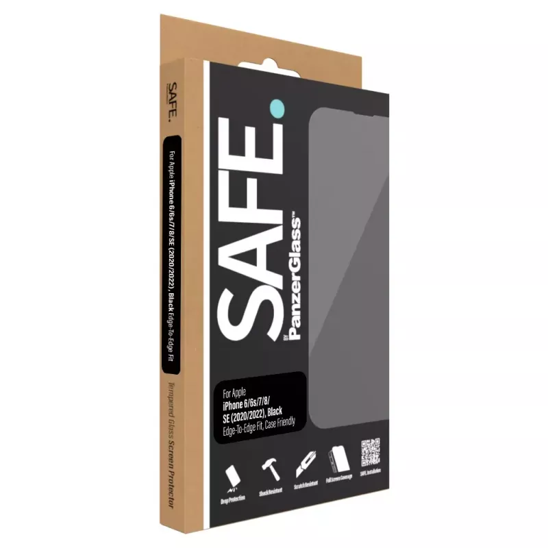 Película de proteção de ecrã PanzerGlass SAFE. by ® iPhone 8 | 7 | 6 | 6s | SE (2020/2022) | sem moldura