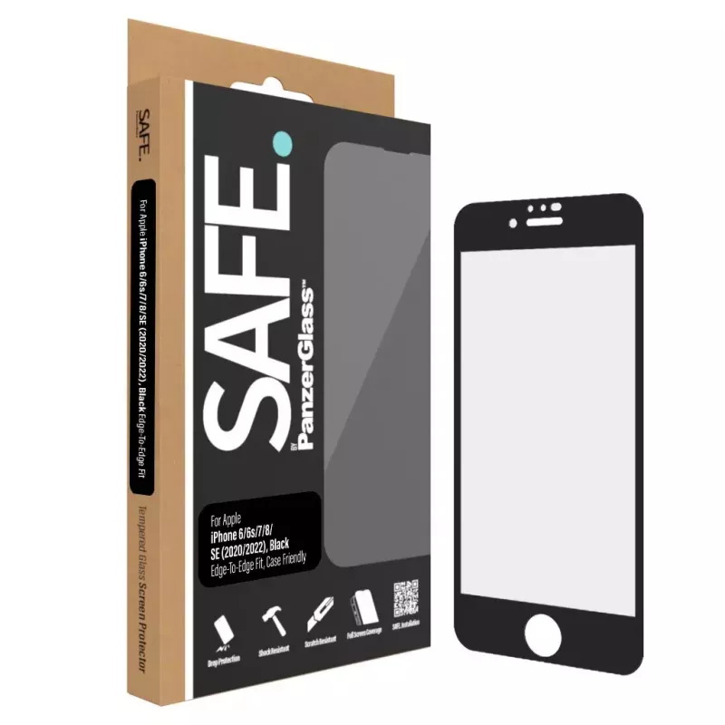 Película de proteção de ecrã PanzerGlass SAFE. by ® iPhone 8 | 7 | 6 | 6s | SE (2020/2022) | sem moldura