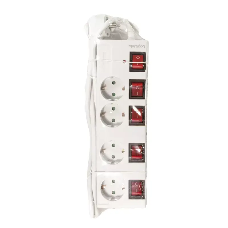 Extensão de energia LogiLink LPS252 1,5 m 4 tomadas para interior branca