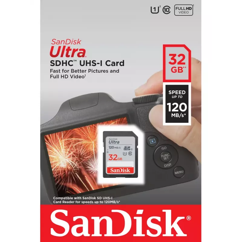 Cartão de memória WESTERN DIGITAL SanDisk Ultra 32GB SDHC Class 10 UHS-I 120MB/s (SDSDUN4-032G-GN6IN)