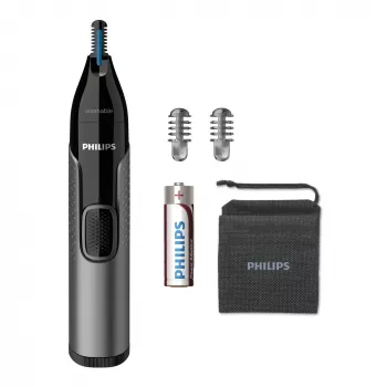Aparador de nariz Philips Série 3000 NT3650/16 aparador lavável de nariz, orelhas e sobrancelhas com 2 acessórios de pente