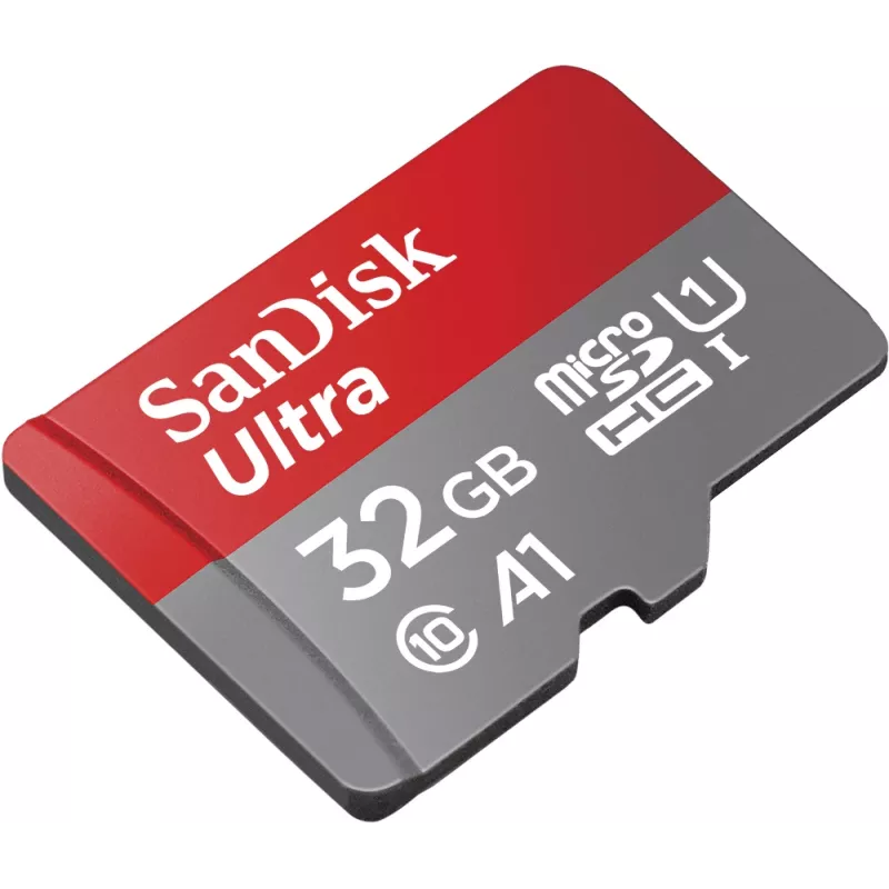 Cartão de memória SanDisk 32GB Ultra microSDHC UHS-I com adaptador – 98MB/s, C10, U1, Full HD, A1