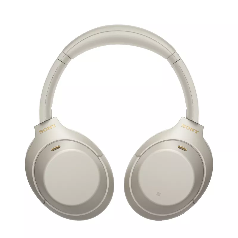 Headset Sony WH-1000XM4 com fios e sem fios, arco de cabeça, chamadas/música, USB Type-C, Bluetooth, prateado