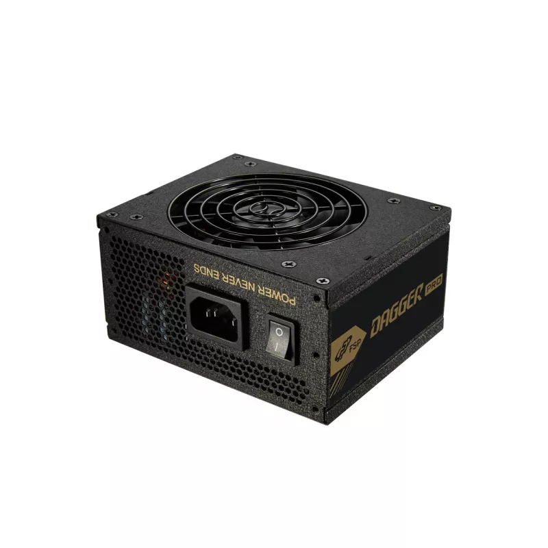 Fonte de alimentação FSP DAGGER PRO 650W SFX SFX3.3 preta, 650 W, 100 - 240 V, 50 - 60 Hz, 10 A, 5 A, 120 W
