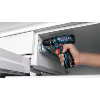Parafusadeira a bateria Bosch 12 V Li-Ion 1300 RPM preta, azul, vermelha