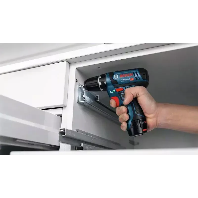 Parafusadeira a bateria Bosch 12 V Li-Ion 1300 RPM preta, azul, vermelha